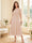 A-Line/Princess Scoop Half Sleeves Tea-Length Mother of the Bride Dresses with Lace & Ruffles