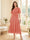 A-Line/Princess Scoop Half Sleeves Tea-Length Mother of the Bride Dresses with Lace & Ruffles