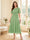 A-Line/Princess Scoop Half Sleeves Tea-Length Mother of the Bride Dresses with Lace & Ruffles