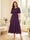 A-Line/Princess Scoop Half Sleeves Tea-Length Mother of the Bride Dresses with Lace & Ruffles