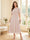 A-Line/Princess Scoop Half Sleeves Tea-Length Mother of the Bride Dresses with Lace & Ruffles