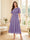A-Line/Princess Scoop Half Sleeves Tea-Length Mother of the Bride Dresses with Lace & Ruffles