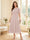 A-Line/Princess Scoop Half Sleeves Tea-Length Mother of the Bride Dresses with Lace & Ruffles