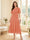 A-Line/Princess Scoop Half Sleeves Tea-Length Mother of the Bride Dresses with Lace & Ruffles