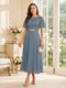 A-Line/Princess Scoop Short Sleeves Tea-Length Mother of the Bride Dresses with Lace & Pleats