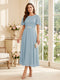 A-Line/Princess Scoop Short Sleeves Tea-Length Mother of the Bride Dresses with Lace & Pleats
