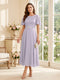 A-Line/Princess Scoop Short Sleeves Tea-Length Mother of the Bride Dresses with Lace & Pleats