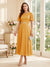 A-Line/Princess Scoop Short Sleeves Tea-Length Mother of the Bride Dresses with Lace & Pleats