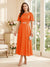 A-Line/Princess Scoop Short Sleeves Tea-Length Mother of the Bride Dresses with Lace & Pleats