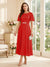 A-Line/Princess Scoop Short Sleeves Tea-Length Mother of the Bride Dresses with Lace & Pleats