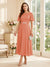 A-Line/Princess Scoop Short Sleeves Tea-Length Mother of the Bride Dresses with Lace & Pleats