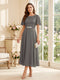 A-Line/Princess Scoop Short Sleeves Tea-Length Mother of the Bride Dresses with Lace & Pleats