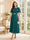 A-Line/Princess Scoop Short Sleeves Tea-Length Mother of the Bride Dresses with Lace & Pleats
