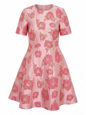 A-Line/Princess Scoop Short Sleeves Knee-Length Mother of the Bride Dresses with Ruched