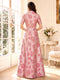 A-Line/Princess Shirt Collar Short Sleeves Floor-Length Mother of the Bride Dresses with Ruched
