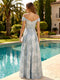 A-Line/Princess Off-the-Shoulder Sleeveless Floor-Length Mother of the Bride Dresses with Ruched & Beading