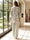 Jumpsuits Scoop 3/4 Sleeves Floor-Length 3 Pieces Mother of the Bride Dresses with Jacket & Floral