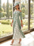 A-Line/Princess Off-the-Shoulder 3/4 Sleeves Ankle-Length Mother of the Bride Dresses with 3D Floral & Pleats