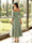 A-Line/Princess Off-the-Shoulder 3/4 Sleeves Ankle-Length Mother of the Bride Dresses with 3D Floral & Pleats