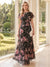 A-Line/Princess Scoop Short Sleeves Floor-Length Mother of the Bride Dresses with Ruched