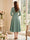 A-Line/Princess V-Neck 3/4 Sleeves Tea-Length Mother of the Bride Dresses with Pleats