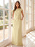 Sheath/Column Scoop Cap Sleeves Floor-Length Mother of the Bride Dresses with Ruched