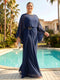 A-Line/Princess Long Sleeves Scoop Floor-Length Plus Size Mother of the Bride Dresses with Ruched