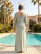Sheath/Column Scoop 3/4 Sleeves Plus Size Mother of the Bride Dresses with Applique