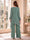 Jumpsuits Long Sleeves Cowl Neck Floor Length Mother of the Bride Dresses with Bowknot