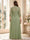A-Line/Princess V-Neck 3/4 Sleeves Floor-Length Plus Size Mother of the Bride Dresses with Jacket & Applique