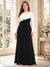 A-Line/Princess Long Sleeves Scoop Floor-Length Plus Size Mother of the Bride Dresses with Applique