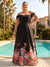 A-Line/Princess Off-the-Shoulder Sleeveless Plus Size Mother of the Bride Dresses with Ruched & Flower