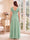 A-Line/Princess V-Neck Short Sleeves Ankle-Length Mother of the Bride Dresses with Appliques