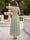 A-Line/Princess Scoop Sleeveless Floor-Length Mother of the Bride Dresses with Pleats & Ruched
