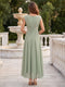 A-Line/Princess Scoop Sleeveless Floor-Length Mother of the Bride Dresses with Pleats & Ruched