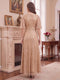 A-Line/Princess Scoop Half Sleeves Ankle-Length Mother of the Bride Dresses with Sequins