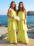 A-Line/Princess Spaghetti Straps Sleeveless Floor-Length Bridesmaid Dresses with Ruffles