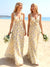 A-Line/Princess V-Neck Sleeveless Floor-Length Bridesmaid Dresses With Ruffles & Ruched
