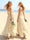 A-Line/Princess V-Neck Sleeveless Floor-Length Bridesmaid Dresses With Ruffles & Ruched