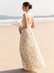 A-Line/Princess Sleeveless Halter Floor-Length Bridesmaid Dresses with Pleats