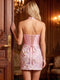 Sheath/Column Halter Sleeveless Short/Mini Homecoming Dresses with Flower
