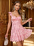 A-Line/Princess Sweetheart Sleeveless Short/Mini Homecoming Dresses With Ruffles & Sequins