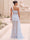 Trumpet/Mermaid One-Shoulder Sleeveless Long Evening Dresses with Ruched & Lace
