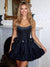 A-Line/Princess Strapless Sleeveless Short/Mini Homecoming Dresses With Ruffles & Bowknot