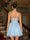 A-Line/Princess Sleeveless Spaghetti Straps Short/Mini Homecoming Dresses with Lace & Applique