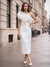 Sheath/Column Sleeveless One-Shoulder Ankle-Length Cocktail Dresses With Ruffles