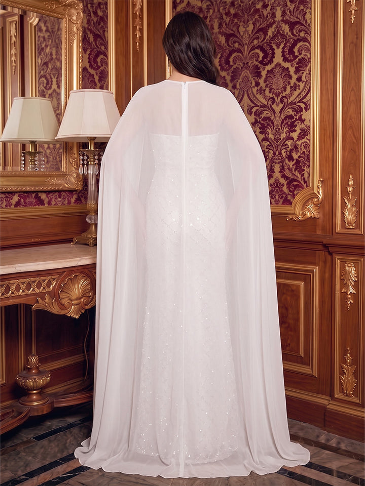 Trumpet/Mermaid Scoop Sleeveless Floor-Length Evening Dresses With Sequins