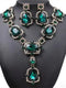 Women's Retro Exaggerated Necklace & Earrinngs Jewelry Set