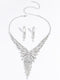Women's Versatile Luxury Tassel Necklace and Earrings Jewelry Set