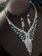 Women's Versatile Luxury Tassel Necklace and Earrings Jewelry Set